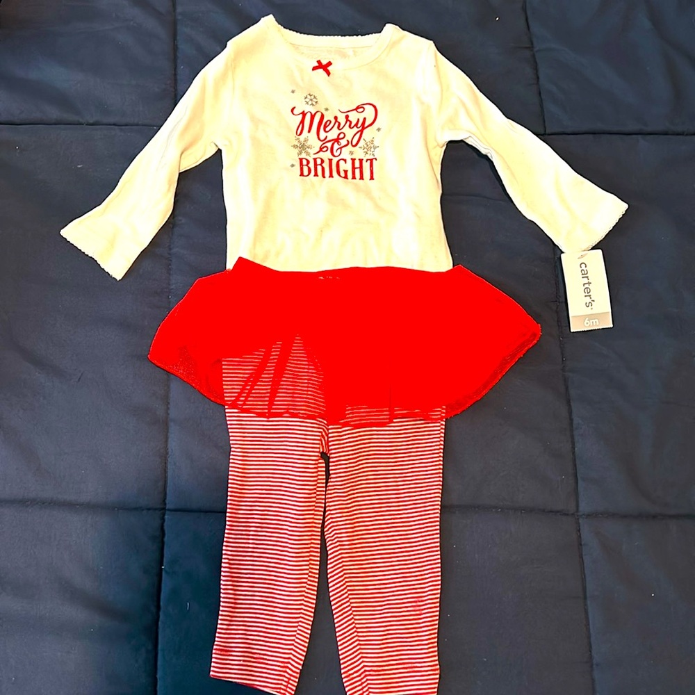 Merry and Bright two piece baby outfit